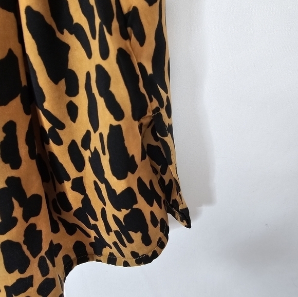 Bp satin lace leopard animal print camisole in size Small black and gold NWT - Picture 6 of 7